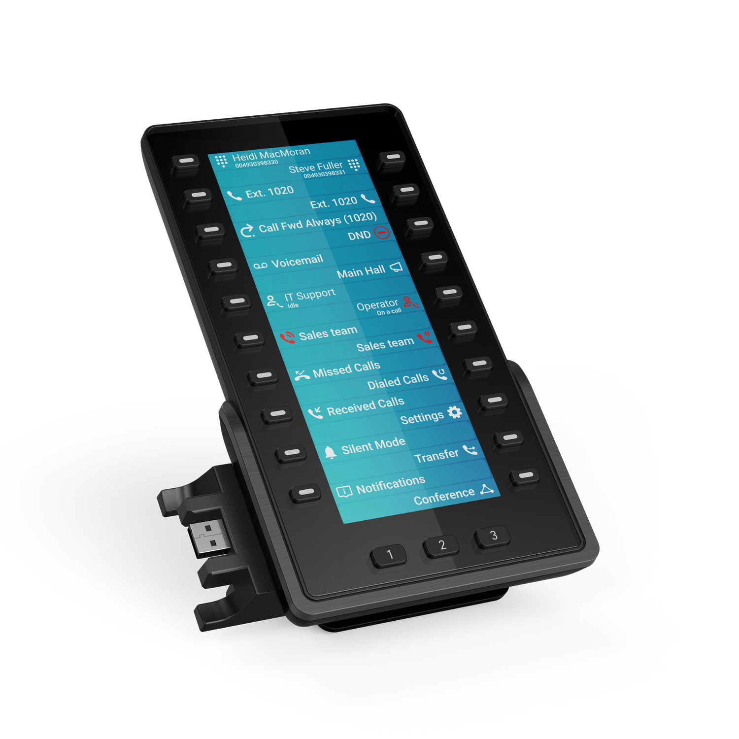 Snom D8C Tastenerweiterung USB für D865, D862 und D815W Gun Metal Black