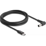 Delock Stromkabel USB-C (M) zu Gleichstromstecker 6,0 x 4,3 mm (M) gewinkelt (87981)