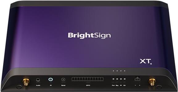 BRIGHTSIGN Powerful ultra-thin player delivering the highest quality video from 1080p to 8K60p & playing 3D motion graphics at high frame rates. Expanded I/O package with GB Ethernet supporting PoE+, GPIO, IR digital audio, serial, dual USB and HDMI input ports (XT1145)