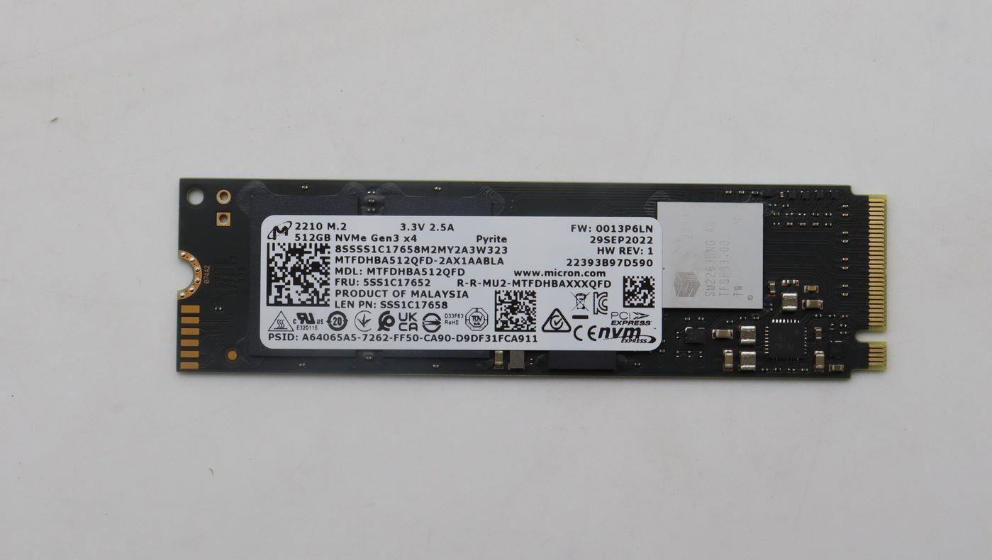 Lenovo Micron 2210 512GB M.2 PCIe 2280 MTFDHBA512QFD-2AX1AAB (5SS1C17652)