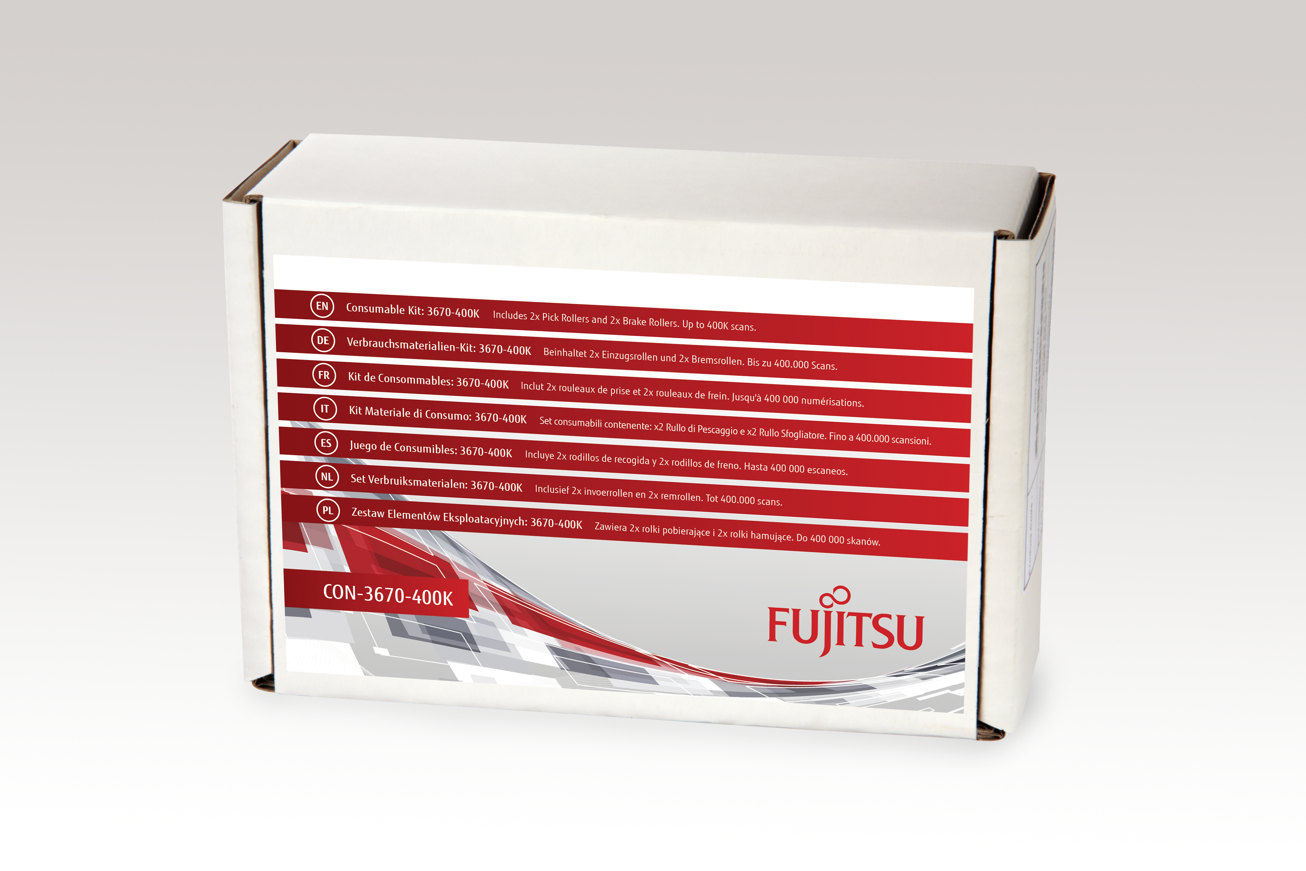 Fujitsu Consumable Kit 3670-400K Scanner-Verbrauchsmaterialien Mehrfarbig