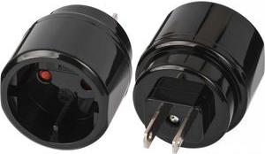 Brennenstuhl 1508450 Typ C (Euro-Stecker) Typ A Schwarz Netzstecker-Adapter (1508450)