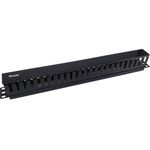 Equip 19" Rack Mount Kabelmanagement-Panel, Schwarz. Typ: Kabelmanagementtafel, Produktfarbe: Schwarz, Rack-Kapazität: 1U. Breite: 482,6 mm, Tiefe: 44,5 mm, Höhe: 60 mm. Verpackungsbreite: 490 mm, Verpackungstiefe: 65 mm, Verpackungshöhe: 50 mm. Breite des Versandkartons: 500 mm, Länge des Versandkartons: 270 mm, Höhe des Versandkartons: 360 mm (327314)