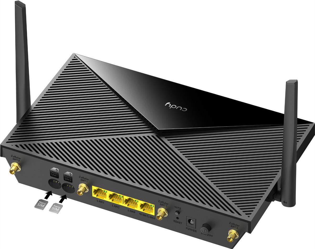 Cudy P5 WLAN-Router Wi-Fi 6 5G Schwarz