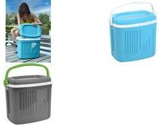 EDA Kühlbox ICEBERG, 32 Liter, grau / grün aus Kunststoff, Box: gris, Griff: vert, - 1 Stück (019710 G.GL/BL)