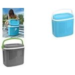 EDA Kühlbox ICEBERG, 32 Liter, grau / grün aus Kunststoff, Box: gris, Griff: vert, - 1 Stück (019710 G.GL/BL)