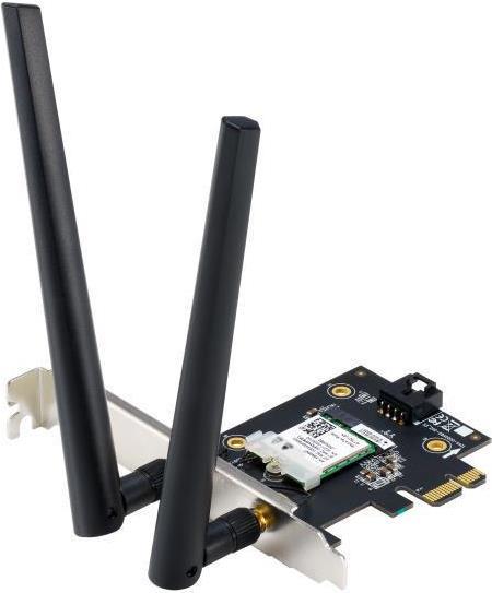 ASUS PCE-AXE5400 PCI-E Adapter WiFi 6E (802.11ax), Tri-Band, bis zu 5.400 Mbit/s, Bluetooth 5.2, PCI-Express x1 (90IG07I0-ME0B10)