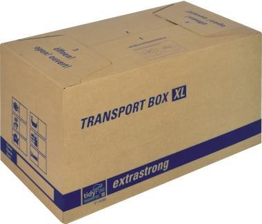 MAILmedia tidyPac Transportbox XL, mit Beschriftungsfeld aus Wellpappe, mit Beschriftungsfeld, bis 30 kg belastbar - 1 Stück (TP 110.002)