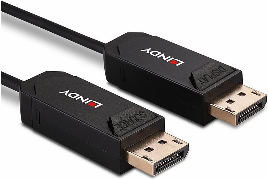 Lindy 38524 DisplayPort-Kabel 40 m DisplayPort 2.0 Schwarz