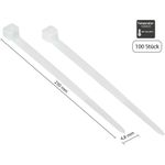 Kabelbinder 250 mm x 4,8 mm, transparent, UL, -40 °C bis +85 °C, 100 Stück, Good Connections (KAB-25T48)