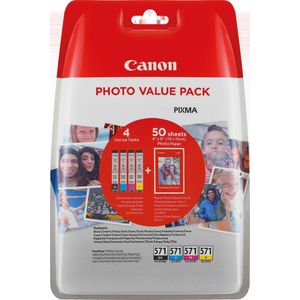 Canon CLI-571 C/M/Y/BK Photo Value Pack - 4er-Pack (0386C007)