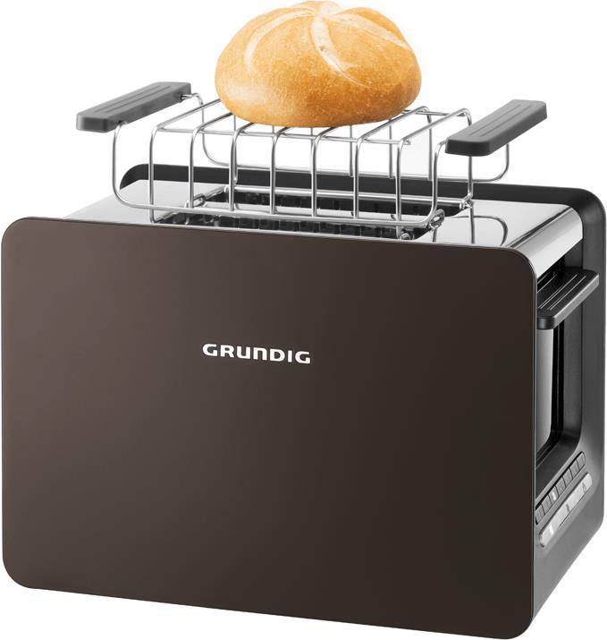 Grundig TA 7280 G Toaster 2-Schlitz mit Bräunungsgradeinstellung, Grey Sense