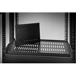 Renkforce RF-3432152 48,30cm (19")  Netzwerkschrank-Geräteboden 1 HE Geeignet für Schranktiefe: ab 400 mm Schwarz (RF-3432152)