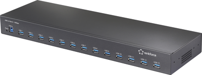 Renkforce 19" Rack Mount 13-Port USB 3.2 Gen 2 Hub 13 Port 3.2 2-Hub für (RF-6677282)