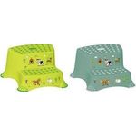 keeeper kids Tritthocker "igor Funny Farm, zweistufig, grün nordic-green, mit Aufdruck, Tragkraft: 120 kg, mit - 1 Stück (1003131506300)