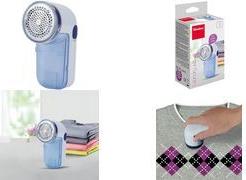 metaltex Fusselrasierer, mit Behälter & Reinigungsbürste Farbe: blau/weiß, Material: ABS/Edelstahl, mit großem - 1 Stück (418505000)