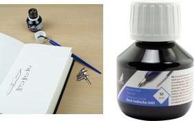 kangaro Tinte, im Glas, 50 ml, schwarz hochwertige Tusche, tiefschwarzes Ergebnis, nach dem - 1 Stück (K-7950)