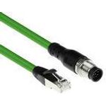 ACT Industrial 10.00 meters Sensor cable M12A 8-pin male to RJ45 male, Ultraflex SF/UTP TPE cable, shielded (SC3816)