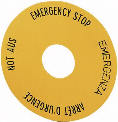 Eaton Label emergency stop (121374)