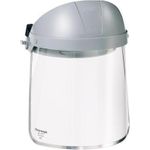 Honeywell Safety Gesichtsschutzschirm mit Drehverschl. 1002341 Mit Stirnband, Hochklappbar, Die gut abschließende Befestigung der Scheibe bietet zusätzlichen Schutz gegen das Durchsickern von Chemikalien. Wirtschaftlich: Austauschbare Sichtscheiben sind