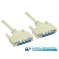 Nullmodem Kabel, 25-pol Buchse /Buchse, Länge: 3m, Good Connections® (4030-3)