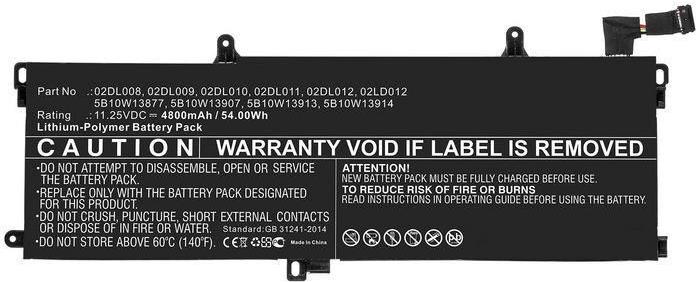 CoreParts Laptop Battery 50Wh Li-Pol 11.55V 4350mAh Black (5B10W51831-CP)