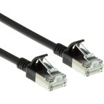 ACT Black 2 meter LSZH U/FTP CAT6A datacenter slimline patch cable snagless with RJ45 connectors (DC7902)