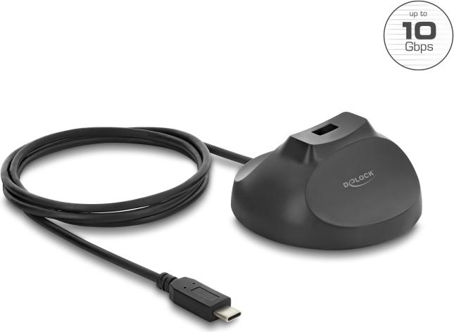 Delock Magnetischer Standfuß USB Typ-A Buchse zu USB Type-C™ Stecker 10 Gbps Docking Kabel 1,2 m (64365)