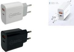 IWH USB Ladegerät 30 W 1x USB-A, 1x USB-C® USB PD, QC 3.0 Weiß Innenbereich (019058)