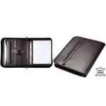 Alassio Ringbuchmappe "LIMONE", DIN A4, Echt Leder, schwarz mit Reißverschluss, herausnehmbare Ringmechanik, Einschub- (30014)