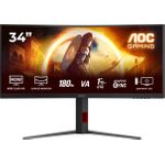AOC CU34G4, Gaming-Monitor - (86.4 cm (34 Zoll), schwarz (matt), WQHD, Fast-VA, Curved, Adaptive-Sync, AMD FreeSync Premium, 180Hz Panel) [Energieklasse F] (CU34G4) (geöffnet)