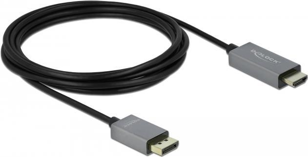 Delock Aktives DisplayPort 1.4 zu HDMI Kabel 4K 60 Hz (HDR) 3 m (85930)