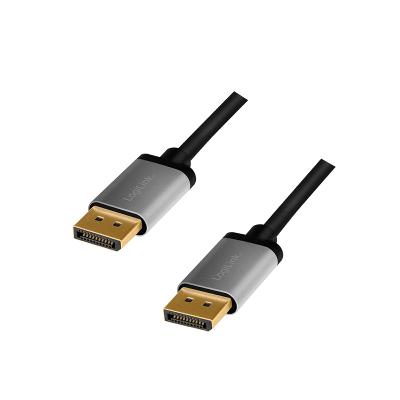 LogiLink CDA0102 DisplayPort-Kabel 3 m Schwarz, Grau