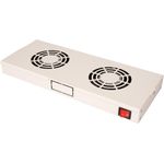 ROLINE 19 Zoll Lüftereinheit 2 Lüfter ON/OFF grau (26.21.0303)