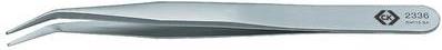 C.K Tools Pinzette, Präzisionspinzette, Gerillt/30° abgewinkelt, 120mm (T2336)