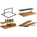 APS Buffetständer SQUARE, 120 x 120 x 70 mm, schwarz aus Metall/PVC, mit Antirutschbeschichtung, passend - 1 Stück (33305)