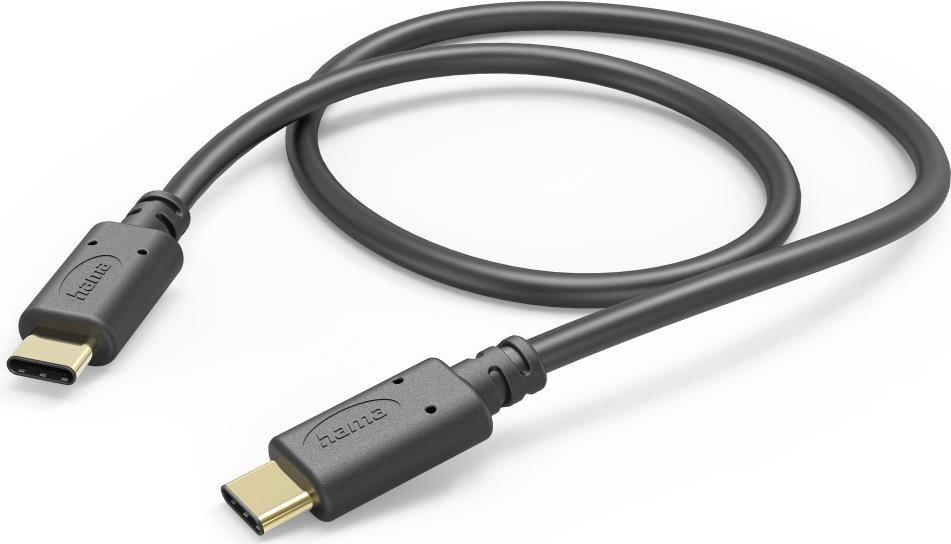Hama Ladekabel, USB-C - USB-C, 1,5 m, Schwarz (00201591)