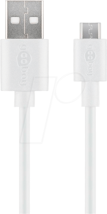 GOOBAY Micro USB Lade- und Synchronisationskabel, 2 m - für Android-Geräte (38666)