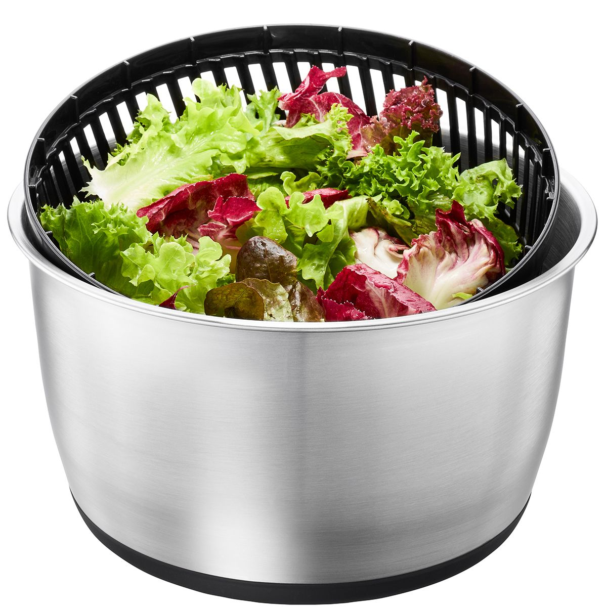 GEFU PUSH IT Salatschleuder 5 l Edelstahl