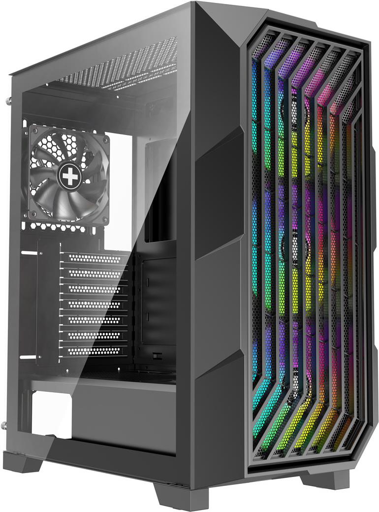 Xilence Xilent BREEZE II ATX PC Case X812.ARGB Gaming schwarz - Gehäuse (XG181)