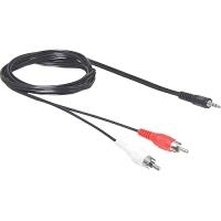 Delock Audiokabel RCA x 2 männlich zu mini-phone stereo 3,5 mm männlich (84000)