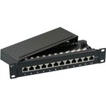EFB-Elektronik Mini-Patchpanel STP 12xRJ45 Cat.6, 10- 1HE, RAL7035 grau Hersteller: EFB Elektronik (37736.12)