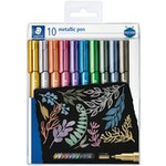 STAEDTLER Permanent-Marker Metallic, Rundspitze, 10er Etui Strichstärke: 1 (8323 TB10)