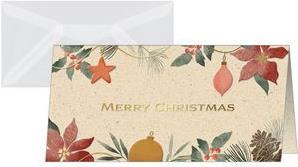 Sigel 10 Weihnachtskarten Christmas Art DIN lang (DS095)