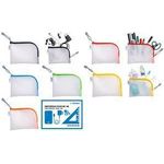 HERMA Reißverschlusstasche "Mesh Bags", DIN A6, gelb Format: 190 x 140 mm, 3/4 umlaufender Reißverschluss über - 1 Stück (20027)