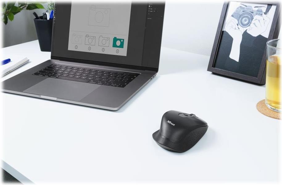 Trust Ozaa Compact Wireless Maus Multiconnect Schwarz