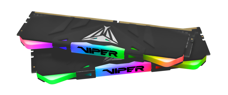 Patriot Viper Steel RGB DDR4 16 GB (2x8 GB) 3200 MT/s CL16 DIMM Schwarz