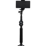 InLine® Selfiestick für Digitalkameras und Videokameras, schwarzes aluminium, mit Mini Stativ, 0,75m (48090)