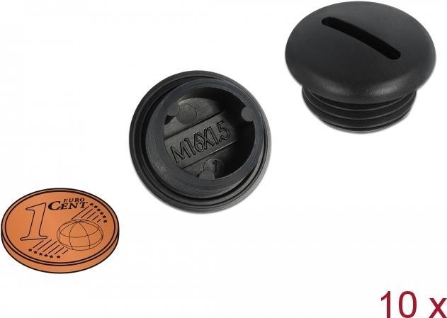 Delock Verschlussstopfen M16 x 1,5 schwarz 10 Stück (60230)