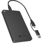 ICY BOX Gehäuse extern 2,5'' SATA HDD/SSD,USB-C/A Kombikabel,toolless (IB-201T-CU31)